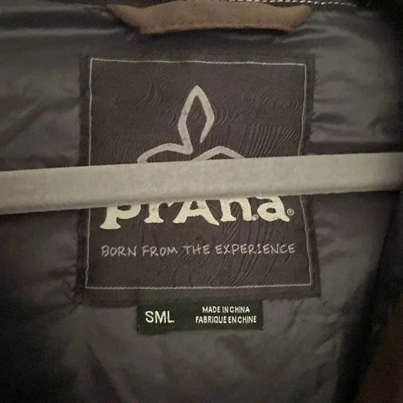 Prana Mens sz S jacket brown hooded and quilted thick warm jacket adjustable - Picture 4 of 9